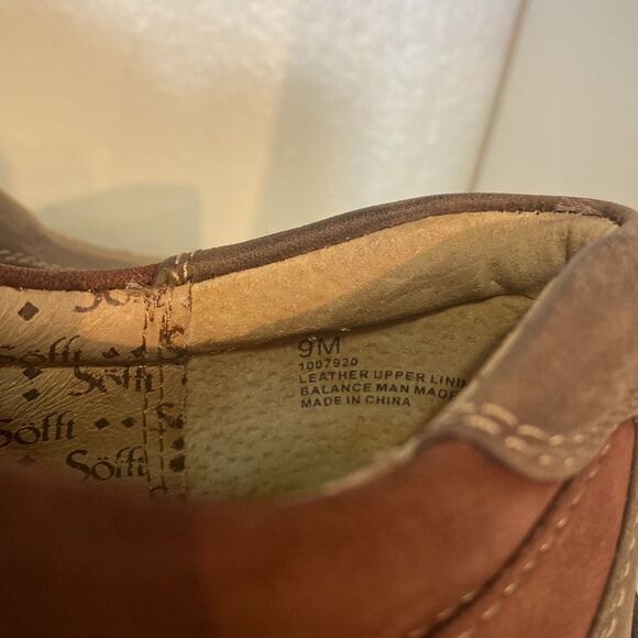 Sofft Brown Suede Leather Comfort Shoes Adjustable Strap Casual Walking Cottage - Picture 12 of 16